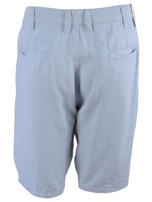 Bermuda de Linho Masculina Adulto Detalhe Bolso Faca BLM-105B Code Blue Azul Claro