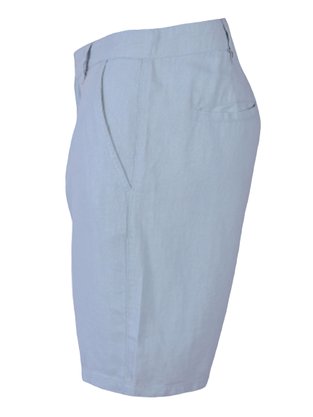 Bermuda de Linho Masculina Adulto Detalhe Bolso Faca BLM-105B Code Blue Azul Claro