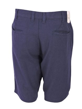 Bermuda de Linho Masculina Adulto Detalhe Bolso Faca BLM-105B Code Blue Navy