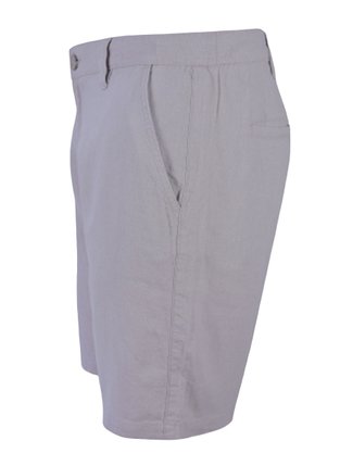 Bermuda de Linho Masculina Adulto Detalhe Bolso Faca BLM-105B Code Blue Cinza Claro