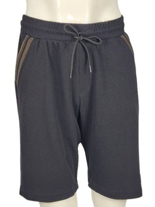 Bermuda De Moletom Masculina Adulto Com Bolso 17.86.0451 Gangster Preto