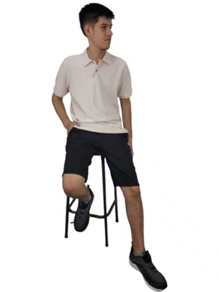 Bermuda De Sarja Masculina Adulto Essencial 3009015 Ogochi Preto