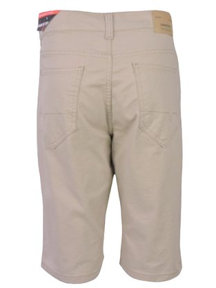 Bermuda De Sarja Tradicional  Masculina 17.48.0045 Gangster Bege