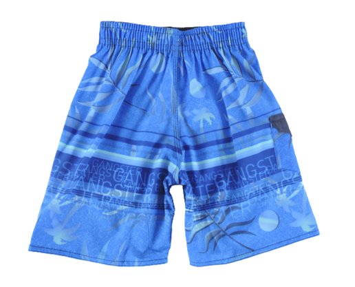 Bermuda De Tactel Masculina Infantil Estampada 95.23.0087 Gangster Azul Céu