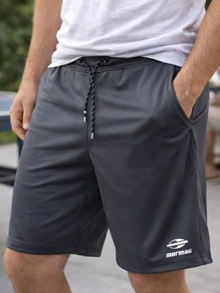 Bermuda Helanca Colegial Dry  Masculina 66332 Mormaii Chumbo