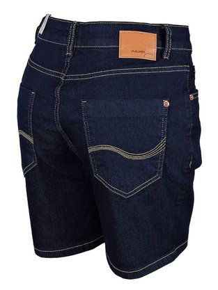 Bermuda Jeans Feminina Adulto Comfort Elast 1000072435 Malwee Marinho
