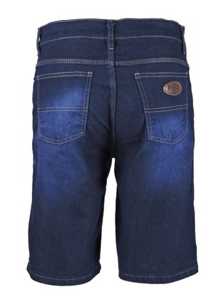 Bermuda Jeans Masculina Adulta Com Lycra Ferju Azul Jeans