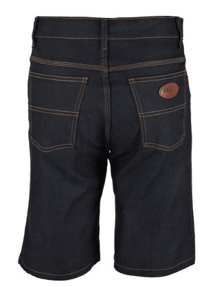 Bermuda Jeans Masculina Adulta Com Lycra Ferju Preto