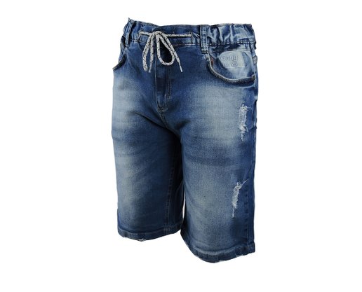 Bermuda Jeans Masculina Adulto Detalhe Cós Com Cordão 17.33.0042 Gangster Jeans