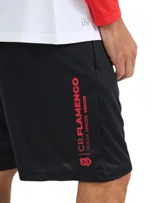 Bermuda Masculina Adulto Flamengo Tecer 1007257022 Braziline Preto