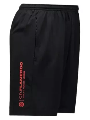 Bermuda Masculina Adulto Flamengo Tecer 1007257022 Braziline Preto