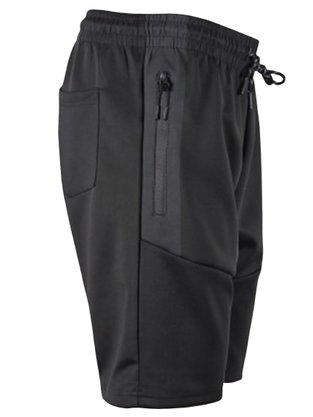 Bermuda Masculina Adulto Detalhe Bolso com Ziper BELM-610 Blue Tech Preto