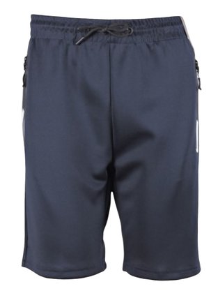 Bermuda Masculina Adulto Detalhe Bolso com Ziper BELM-613 Blue Tech Marinho