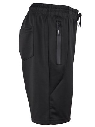 Bermuda Masculina Adulto Detalhe Bolso com Zíper BELM-619 Blue Tech Preto