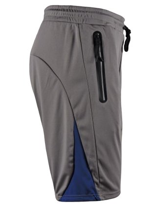 Bermuda Masculina Adulto Dry Fit BlueTech  BDMZ205 Blue Bay Cinza e Azul