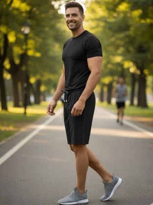 Bermuda Masculina Adulto Spandex A805 Stile Preto