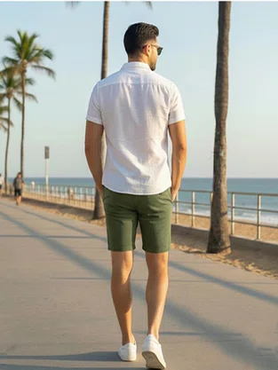 Bermuda Masculina Alfaiataria 17.97.0080 Gangster Musgo