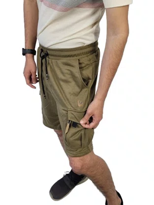 Bermuda Masculino Adulto Moletom Cargo 17.94.0108 Gangster Marrom