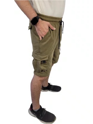Bermuda Masculino Adulto Moletom Cargo 17.94.0108 Gangster Marrom