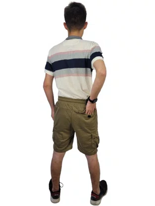 Bermuda Masculino Adulto Moletom Cargo 17.94.0108 Gangster Marrom
