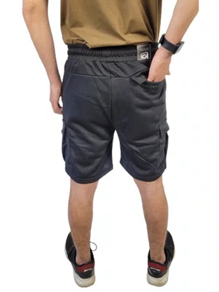 Bermuda Masculino Adulto Moletom Cargo 17.94.0108 Gangster Preto