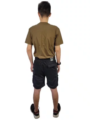 Bermuda Masculino Adulto Moletom Cargo 17.94.0108 Gangster Preto