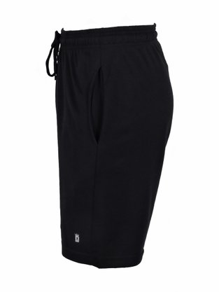Bermuda Moletinho Masculina Adulta Lisa Com Detalhe Logo M7300 Over Surf Preto