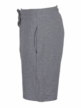 Bermuda Moletinho Masculina Adulto Lisa Com Detalhe Logo M7300 Over Surf Mescla