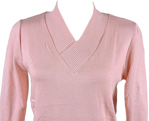 Blusa Feminina Adulto Manga Longa Decote V Lisa Logan Rosa