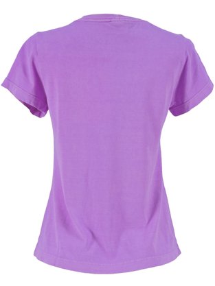 Blusa Baby Look Feminina Adulto Detalhe Logo 31612 Vanton Roxo