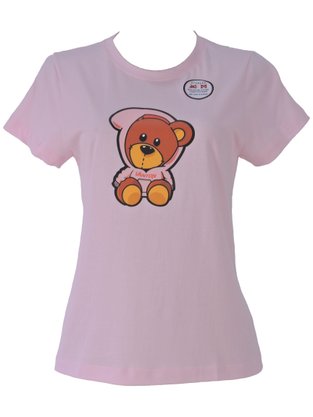 Blusa Baby Look Feminina Adulto Estampa Urso 31606 Vanton Rosa