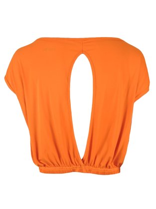 Blusa Cropped Feminina Adulto Detalhe Abertura Costas 1000109794 Enfim Laranja
