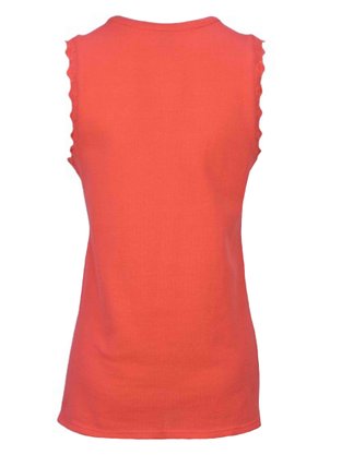 Blusa Em Malha Crochê Feminina Adulto Sem Manga 1.703402 Lecimar Coral