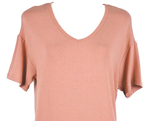 Blusa Feminina Adulto Casual Gola V 4E53 Hering Rose