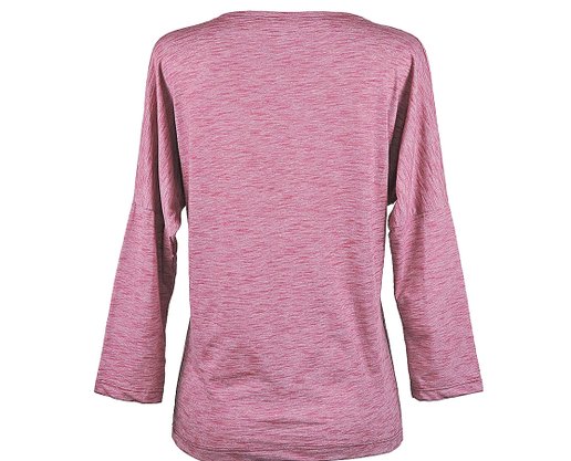 Blusa Feminina Adulto Casual Manga Longa Gola U Lisa 4E4Y Hering Vinho