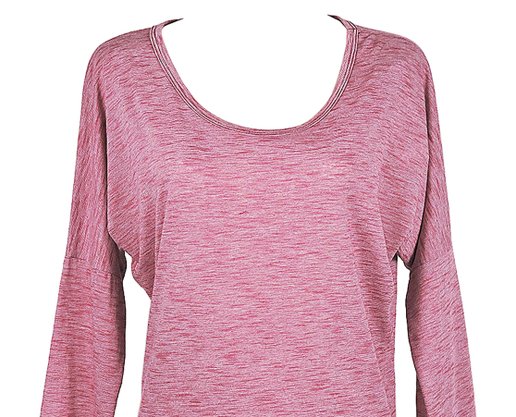 Blusa Feminina Adulto Casual Manga Longa Gola U Lisa 4E4Y Hering Vinho