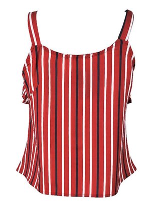 Blusa Feminina Adulto Alça Detalhe Listras 1000074960 Malwee Vermelho