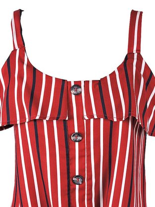 Blusa Feminina Adulto Alça Detalhe Listras 1000074960 Malwee Vermelho