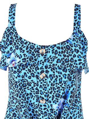 Blusa Feminina Adulto Alça Estampa Flores 1000074960 Malwee Azul