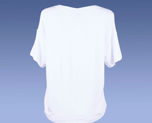 Blusa Feminina Adulto Manga Curta Casual Gola V 4E53 Hering Branco