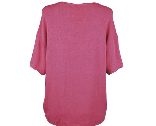Blusa Feminina Adulto Manga Curta Casual Gola V 4E53 Hering Roxo