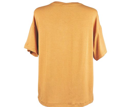 Blusa Feminina Adulto Manga Curta Casual Lisa 4E52 Hering Caramelo