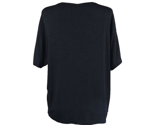 Blusa Feminina Adulto Manga Curta Casual Lisa 4E52 Hering Preto