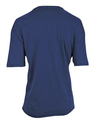Blusa Feminina Adulto Manga Curta Com Estampa 123222007 Over Marinho