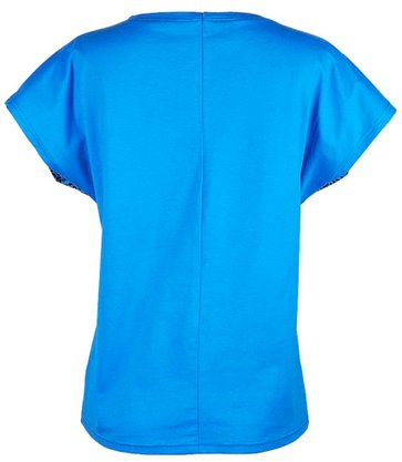 Blusa Feminina Adulto Manga Curta Estampa Flores 1000074947 Malwee Azul