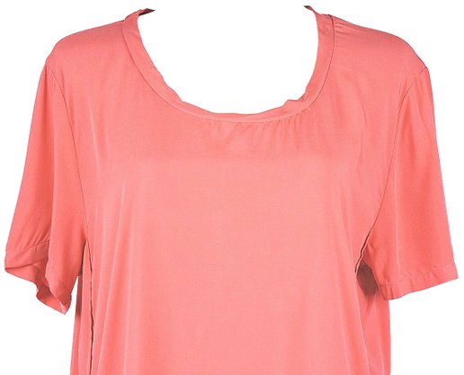 Blusa Feminina Adulto Manga Curta Lisa KKW9 Hering Salmao