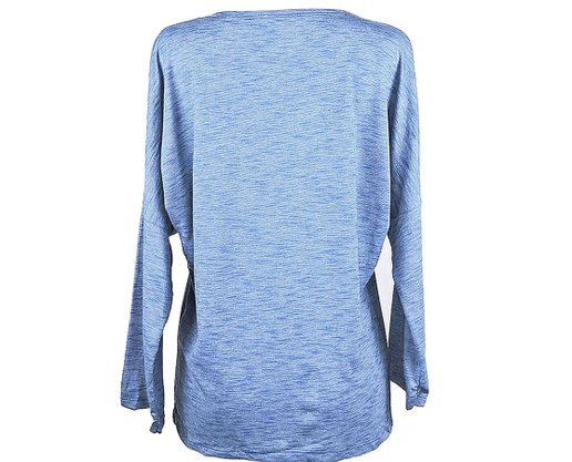 Blusa Feminina Adulto Manga Longa Casual Gola U Lisa 4E4Y Hering Azul