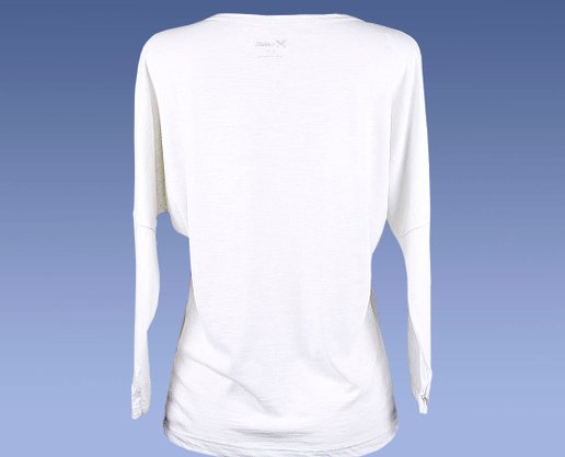 Blusa Feminina Adulto Manga Longa Casua Gola U Lisa 4E4Y Hering Creme