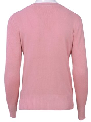 Blusa Feminina Adulto Manga Longa  Detalhe Strass 1663 C&V Collection Rose