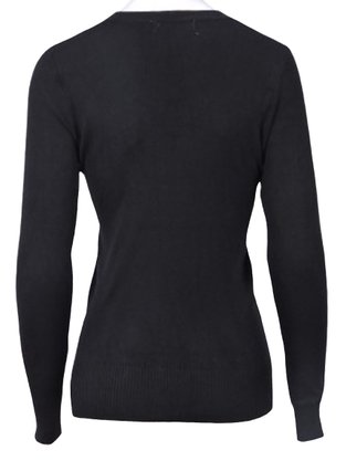 Blusa Feminina Adulto Manga Longa Linha Lisa C&V Collection 1660 Preto